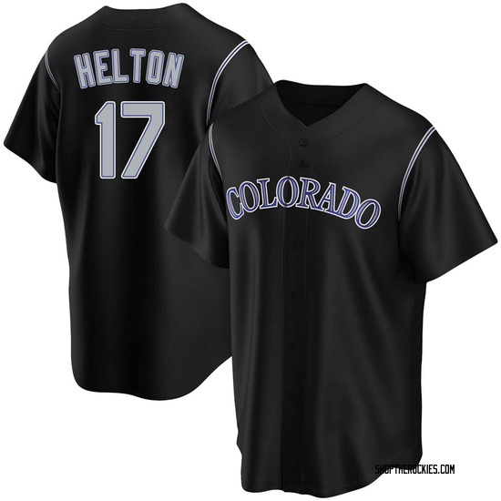 Big Tall Men s Todd Helton Colorado Rockies Replica Black